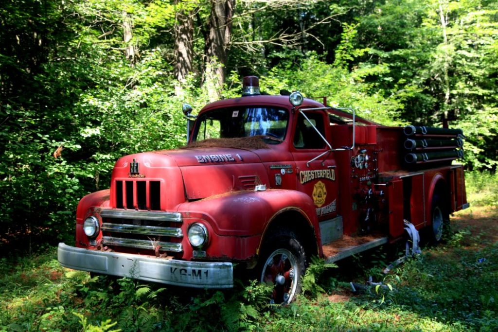Fire Truck in the Woods photo by Thomas Slatin